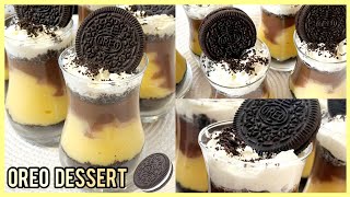 Oreo Dessert CupsNo Baking Custard Dessert  Mao Cooking Kitchen [upl. by Livingstone]