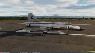 DCS AJS37 Viggen Tutorial 2  Takeoff [upl. by Nilyram419]