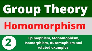 Homomorphism  Isomorphism  Automorphism  Related Examples  Prof Khalid [upl. by Augusto]