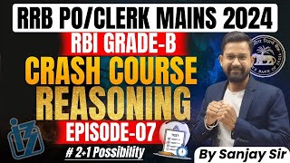 RBI Grade B Reasoning  RRB POClerk Mains Reasoning Crash Course  Reasoning by Sanjay Sir [upl. by Vachel]