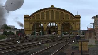 Deutsche Reichsbahn Anhalter Bahnhof Berlin Betrieb vorm Südportal View from the Southern Portal [upl. by Hefter954]