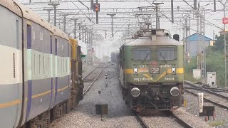 Humming EMD Twins arrival and meet WAG 9 Twins  Pune WDG 4 and WDG 4D [upl. by Ramej858]