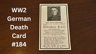 WW2 German Death Card 184 [upl. by Pickens]