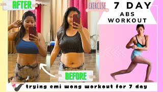 I tried emi wong abs workout for 7 Day shocking result abdominal fat lose in 7 day [upl. by Udenihc110]