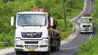 Gunungkidul Extreme Road Trucking By Calvary MAN TGS VOLVO FM FMX UD Trucks Quester [upl. by Staford]