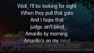 Amarillo By Morning  George Strait Lyrics Karaoke  goodkaraokesongscom [upl. by Nailil]