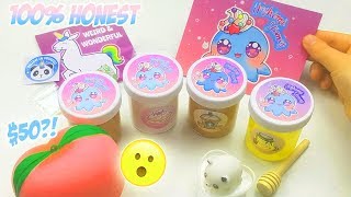 100 HONEST HOSHIMI SLIMES SLIME SHOP REVIEW SO CHEAP AND KAWAII 50 [upl. by Koo520]