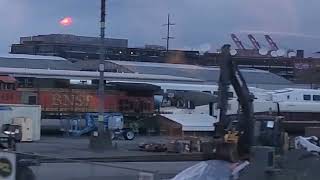 Glimpse of Destroyed Amtrak Cascades Talgo Cab Car After Hitting Tree at 74MPH Seattle Rail Yard [upl. by Ralfston]