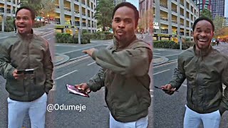 Odumeje in street of London getting ready for his next show [upl. by Nivert]