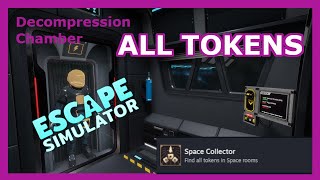 Decompression Chamber Playthrough and ALL TOKENS  Adrift In Space  Escape Simulator [upl. by Torrey307]