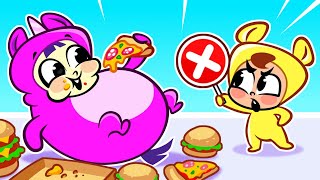 🥧 Dont Overeat Song 🤤 Funny Kids Songs 🥧 Learn About Healthy Food [upl. by Mal]