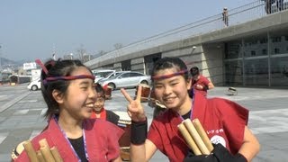 Dynamic shadows Sensational Taiko drummer kids Japan Part 2 Nagasaki [upl. by Hidie]