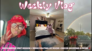 VLOG  VENT SESSION 🥹  REDECORATING MY ROOM 💕  DECOR SHOPPING amp MORE ✨ [upl. by Aceissej]