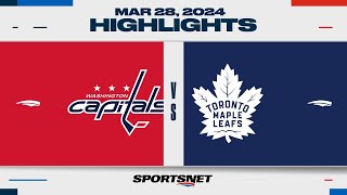 NHL Highlights  Capitals vs Maple Leafs  March 28 2024 [upl. by Noid]