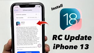 How to Install iOS 18 RC on iPhone 13 [upl. by Siward]