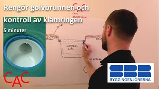 Rensa golvbrunnen och kontroll av klämringen [upl. by Levan]