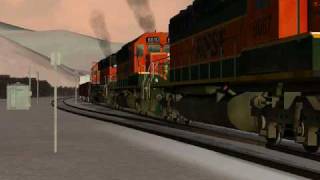 MSTS Railfanning  The BNSF on the Scenic Subdivision  Part 5 [upl. by Fairlie683]