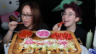 FLAUTAS MUKBANG  MEXICAN FOOD [upl. by Cherilyn]