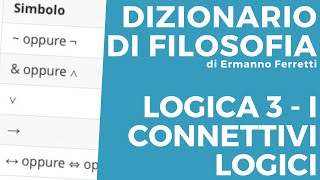 Corso di logica 3  I connettivi logici [upl. by Danzig656]