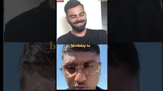 Honey Singh live call on king Kohli👑  birthday wish Kohli reels shorts ytshorts kholi honey [upl. by Ruthie912]