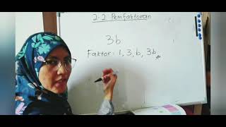 Matematik tingkatan 2 Bab 22 PEMFAKTORAN part 1 [upl. by Ingrid27]