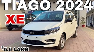 NEW TATA TIAGO 2024 XE BASE MODEL ₹56 Lakh ❤️ TIAGO XE BASE MODEL 2024 NEW UPDATED MODEL WHITE [upl. by Zedekiah]