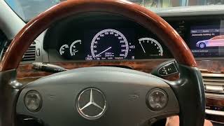 Mercedes S Class W221 reset flat tyre indicator TPMS light solved [upl. by Yalahs]