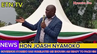 quotYOURE TOO SMALL TO FIGHT MEquot HON JOASH NYAMOKO ROARING BACK TO GOVERNOR AMOS NYARIBO [upl. by Wynne528]