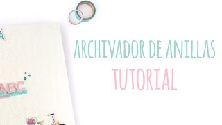 Cómo hacer un archivador de anillas  TUTORIAL de Scrapbook [upl. by Ranit]