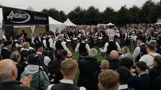 Peoples Ford Boghall amp Bathgate Drum Salute at the Andante Tent World Pipe Band Championships 2024 [upl. by Akeme856]