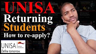 UNISA Returning students  How to reapply at UNISA online  How to apply at UNISA [upl. by Namlas]