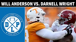 Will Anderson vs Darnell Wright  Not What You Might Expect  Detroit Lions Podcast [upl. by Anaher185]