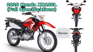 2020 Honda XR 150L Full SpecificationsMotoBykePh [upl. by Nyledam]