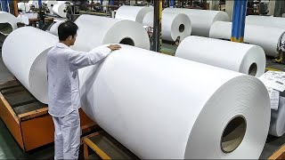 Het proces van massaproductie van papieren handdoeken Een papierfabriek in Korea [upl. by Natasha]