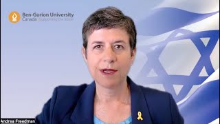 Video message from Andrea Freedman  CEO BenGurion University Canada [upl. by Yerdna]