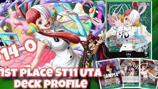 1st Place ST11 Film Uta Deck Profile  One Piece TCG  EB01 Tournament Winning Deck [upl. by Nnalatsyrc606]