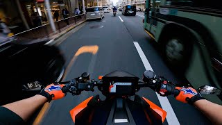 Kyoto City Ride2  KTM 1290 SUPER DUKE R PURE SOUND  4K [upl. by Airamesor]