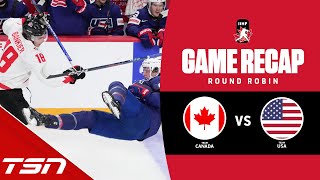 Canada vs USA  2023 World Juniors Highlights [upl. by Orth]