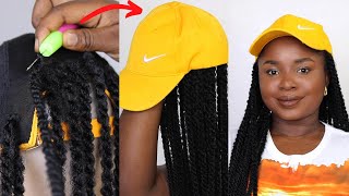 DIY BRAIDED WIG HAT  NO GLUE OR STITCH METHOD Beginner Friendly [upl. by Legin]