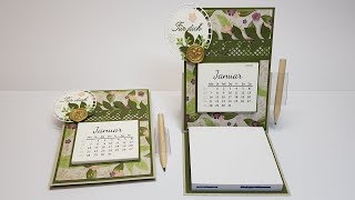 Anleitung AufstellTischkalender mit KalenderDatei zum Ausdrucken │StampinUp® [upl. by Carlile]