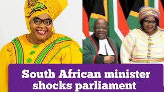 South African parliament bursts into laughter as Minister fails to pronounce the word conscientiousl [upl. by Uzial]