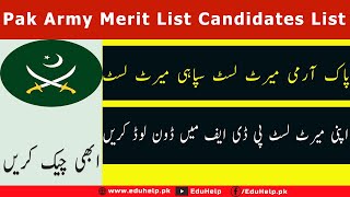 Pak Army Merit List 23A Selected Candidates List [upl. by Yoko811]