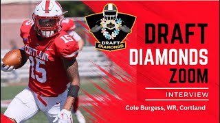 Cole Burgess WR SUNY Cortland  2024 NFL Draft Prospect Zoom Interview [upl. by Sheya]