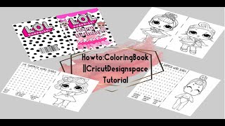 How To Coloring Book Party Favor  Cricut Design space Template [upl. by Weigle245]