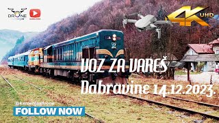 VOZ ZA VAREŠ  Dabravine 14122023  DRON SNIMAK 4K dronephotography kamenjasdrone subscribe [upl. by Gem163]