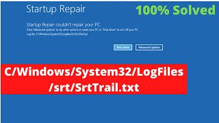 ✅ How To Fix Preparing Automatic Repair loop SrtTrailtxt Windows 10 FIX  C WindowsSystem32Log [upl. by Hairom]