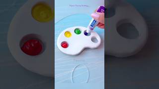 Make your own miniature Painting Set  Paint Palette amp Paint brush art painting shorts [upl. by Raynold]