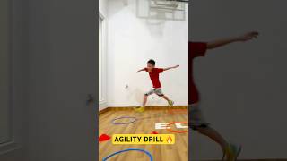 AGILITY DRILL 🔥 FOOTWORK 🦶 JUMP 🌟 EURO STEP speedandagility plyometrics exercisemotivation [upl. by Ahtimat]