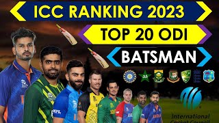 ICC Ranking 2023  Top 20 ODI Batsman 2023  Top 20 Dangerous ODI Batsman ICC Ranking 2023 [upl. by Ehtylb]