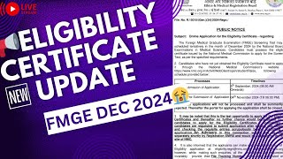 🔥 Eligibility Certificate for FMGE exam DEC 2024  NMC update full process to get EC mbbs nmc [upl. by Pulcheria]